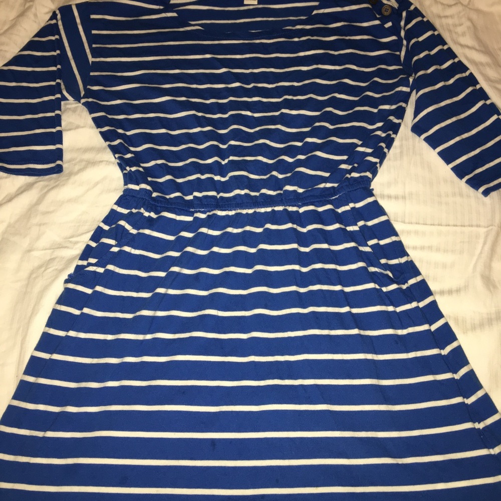 Dress white/blue strips